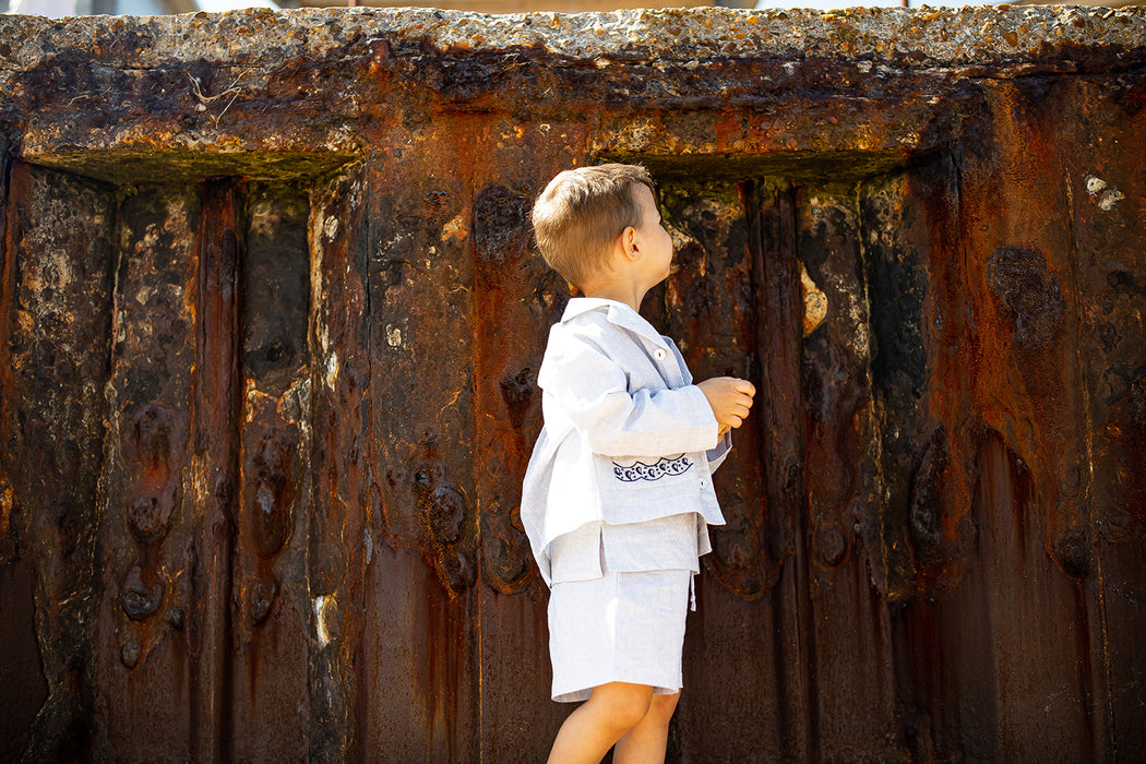 Nala Drawstring Shorts - Marine Stripe