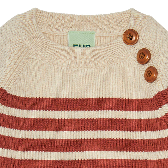 FUB Striped Jumper - Brick