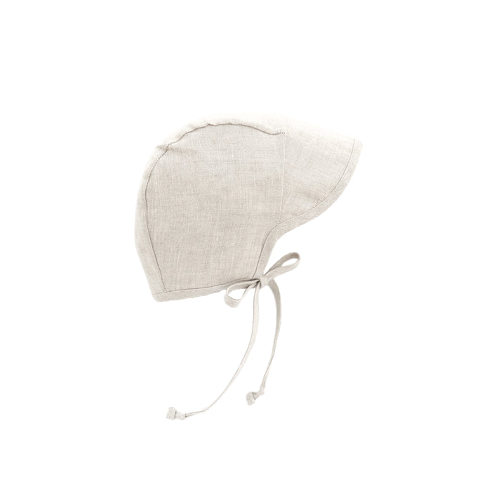 Briar Baby Brimmed Linen Bonnet - Sand