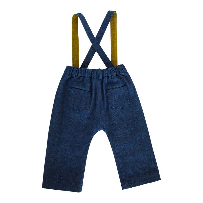 Ada Dungarees Jeans - Dark Wash