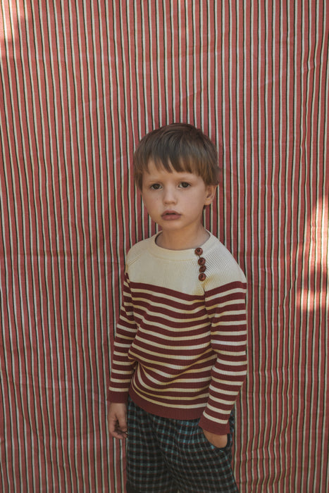 FUB Striped Jumper - Brick