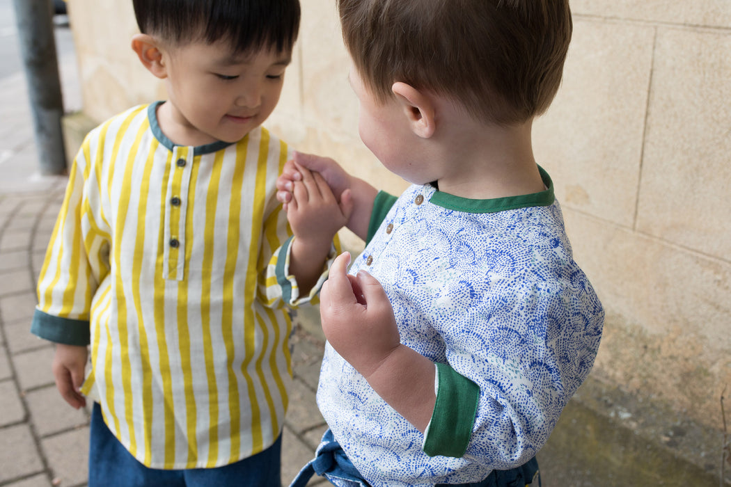 Fin Shirt Top - Yellow Stripes