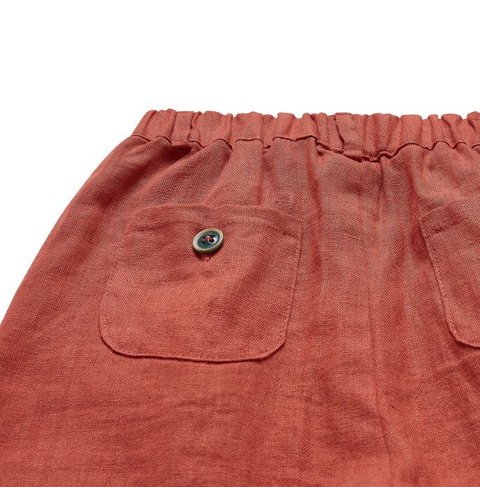 Jade Linen Trousers - Sunset Orange