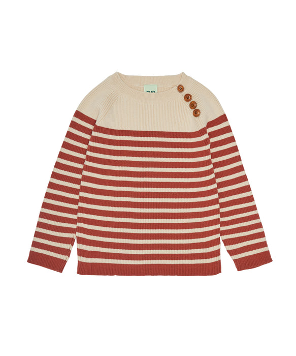 FUB Striped Jumper - Brick