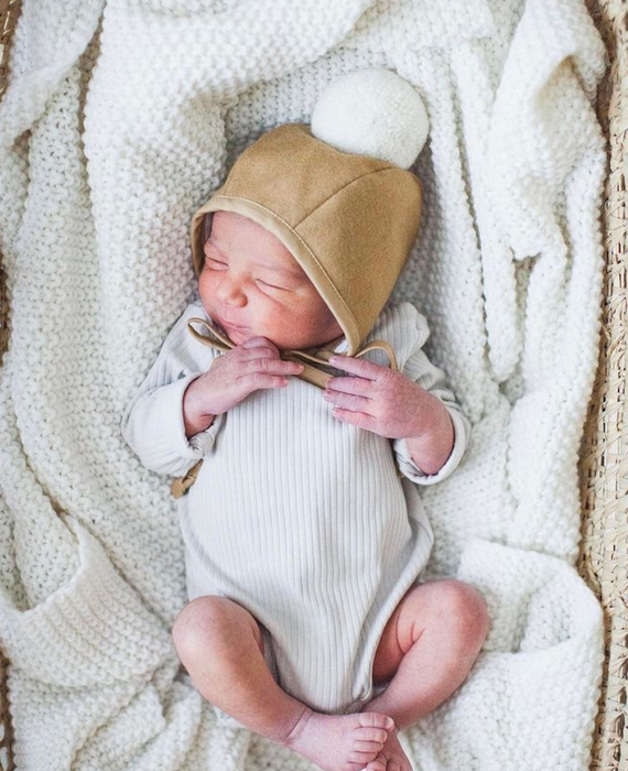 Briar Baby Pom Pom Bonnet