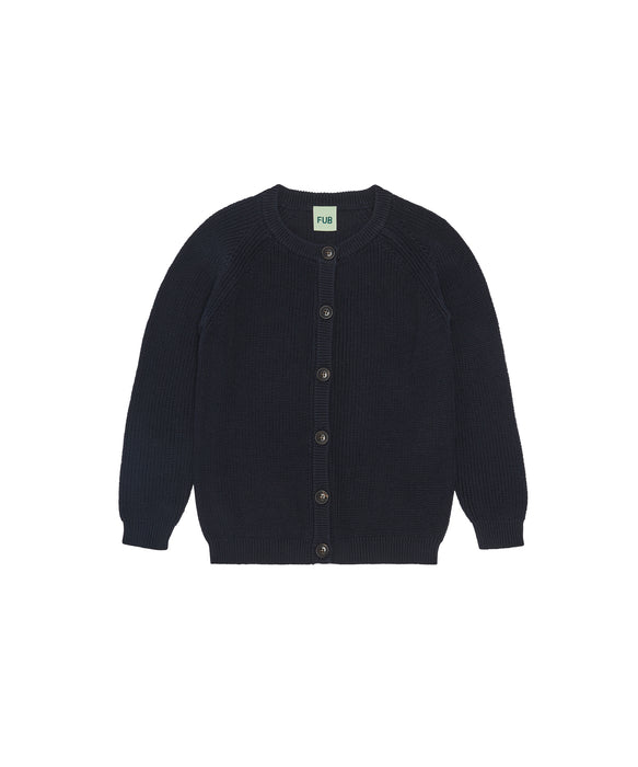 FUB Rib Cardigan - Navy